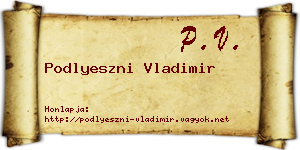Podlyeszni Vladimir névjegykártya